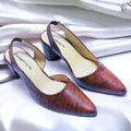 Crocodile Half d'Orsay Slingback Pump PIU_135