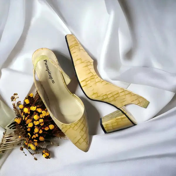 Crocodile Half d'Orsay Slingback Pump PIU_136