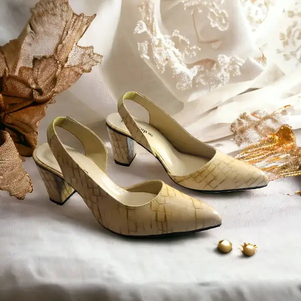 Crocodile Half d'Orsay Slingback Pump PIU_136