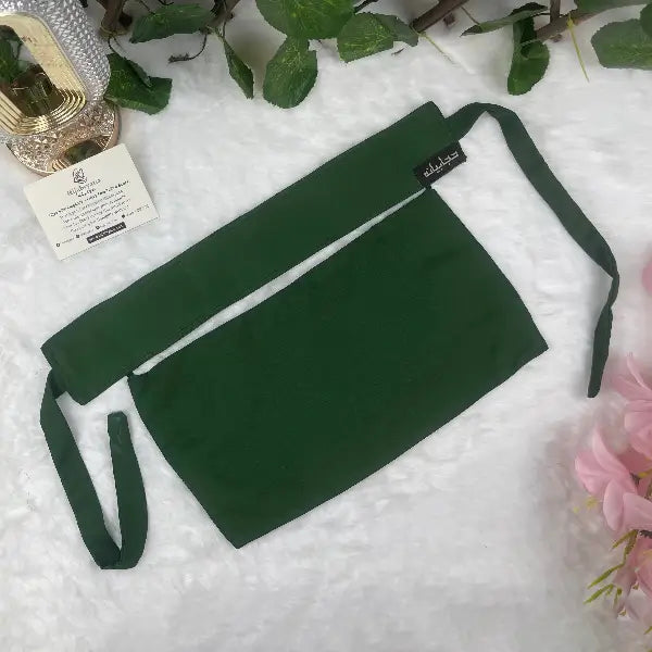 Dark Green Saudi Niqab HB-17 – Double Georgette Fabric by Hijabiyana By Pumpitup.pk