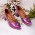 Dark Purple Elegance Pumps Block Heel PIU_202
