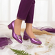 Dark Purple Elegance Pumps Block Heel PIU_202