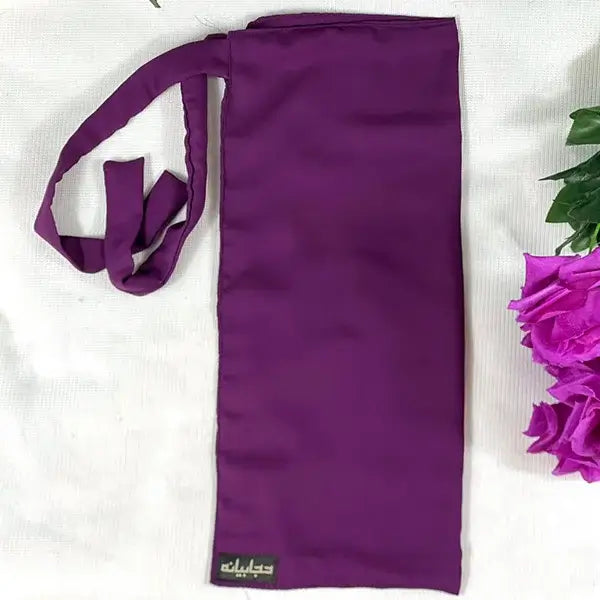 Dark Purple Half Niqab HB-57 – Lightweight Double Georgette Modest Wear by Hijabiyana