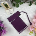 Dark Purple Saudi Niqab With Beads HB-38 – Elegant Double Georgette Niqab by Hijabiyana by PumpItUp