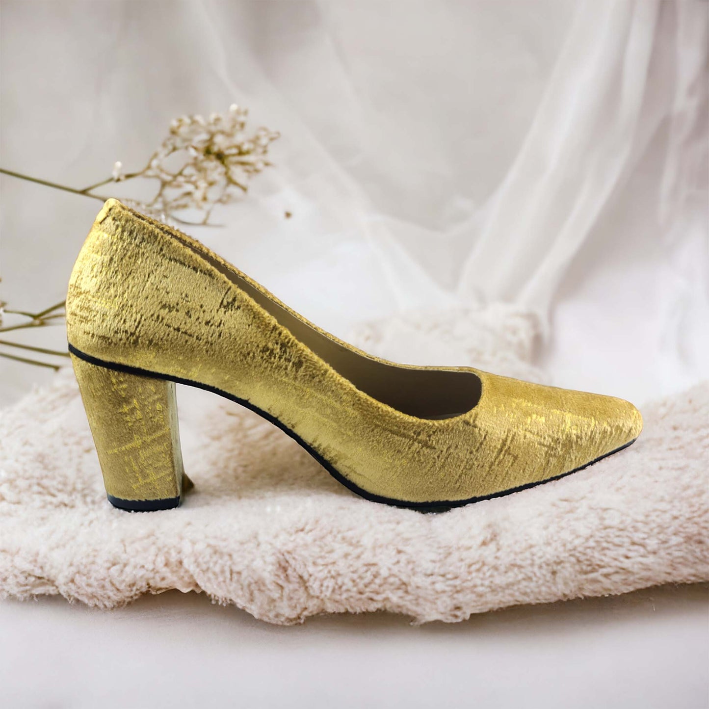 Golden Buttercups Block Heel Pump PIU_129