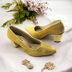 Golden Buttercups Block Heel Pump PIU_129