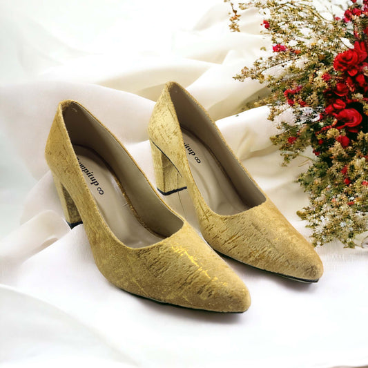 Golden Buttercups Block Heel Pump PIU_129