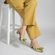 Golden Grace Bow Slingback Block Heel PIU_ 289