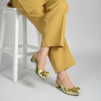 PIU_289 Golden Slingback Heels bottom sole view - PumpItUp Pakistan
