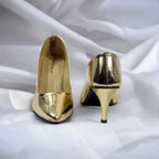 Golden Reflected Comfy Court Shoe PIU_29 shine patent rexine ladies shoes PumpItUp.pk