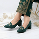 Green Elite Muse Block Heels PIU_235