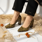 Jungle Queen Block Heel PIU_203 Patent Rexine ladies shoes PumpItUp.pk