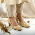 LIGHT Crocodile Block Heel Pump PIU_140 Crocodile Leather Rexine ladies shoes PumpItUp.pk