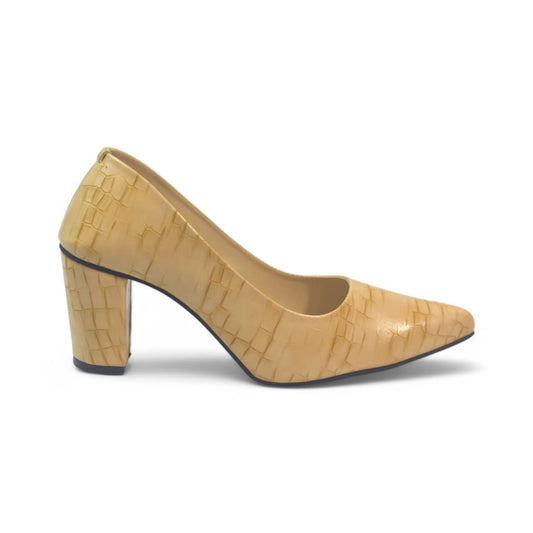 LIGHT Crocodile Block Heel Pump PIU_140