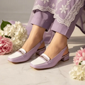 LW Duo Luxe Slingback Block Heel PIU_209 Imported Patent Rexine ladies shoes PumpItUp.pk