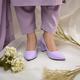 Mauve Comfy Court Shoe Block Heel PIU_173
