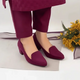 Mehroon Comfy Block heel Pump PIU_109