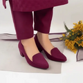 Mehroon Comfy Block Heel Pump PIU_109 amarah rexine ladies shoes PumpItUp.pk