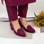 Mehroon Comfy Block Heel Pump PIU_109 amarah rexine ladies shoes PumpItUp.pk