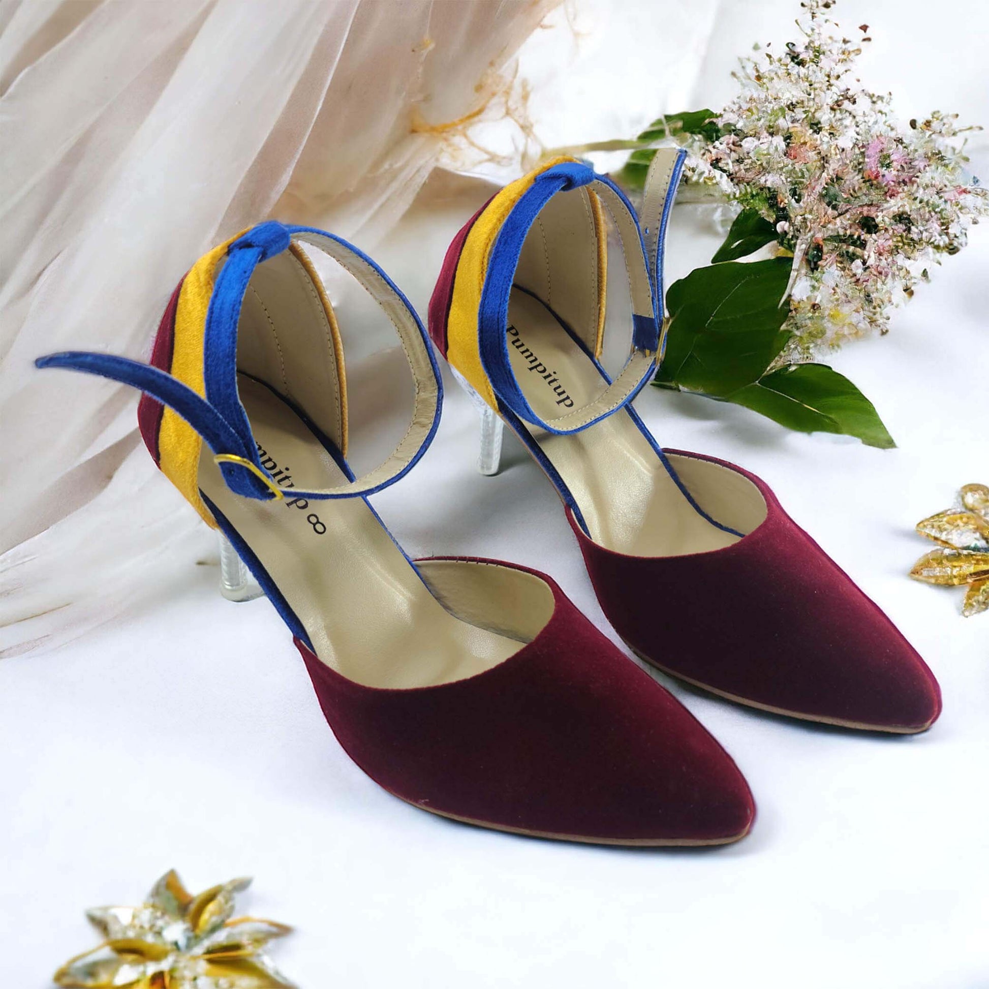 Mehroon Comfy Transparent Heel Pump PIU_78