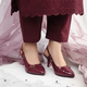 Mehroon Gloss Heels Pump PIU_191