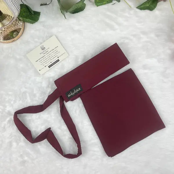 Mehroon Saudi Niqab HB-9 – Double Georgette Fabric by Hijabiyana By Pumpitup.pk