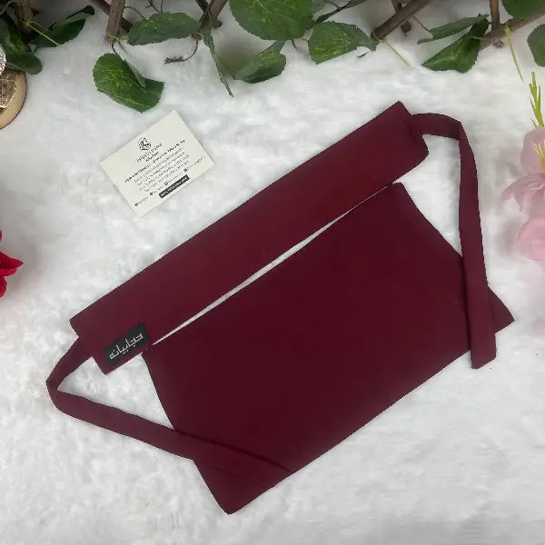 Mehroon Saudi Niqab HB-9 – Double Georgette Fabric by Hijabiyana By Pumpitup.pk