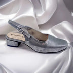 Metallic Gala Gleam Slingback Block Heel PIU_215