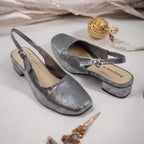 Metallic Gala Gleam Slingback Block Heel PIU_215