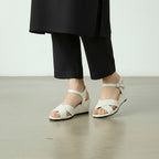 Midnight Beige floral wedge sandals for women with a 2.5-inch heel, PIU_293