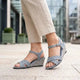 Midnight Grey Floral Wedges PIU_ 292