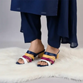 Multi Rip Block Heel Sandal PIU_159 Sofa Rexine ladies shoes PumpItUp.pk