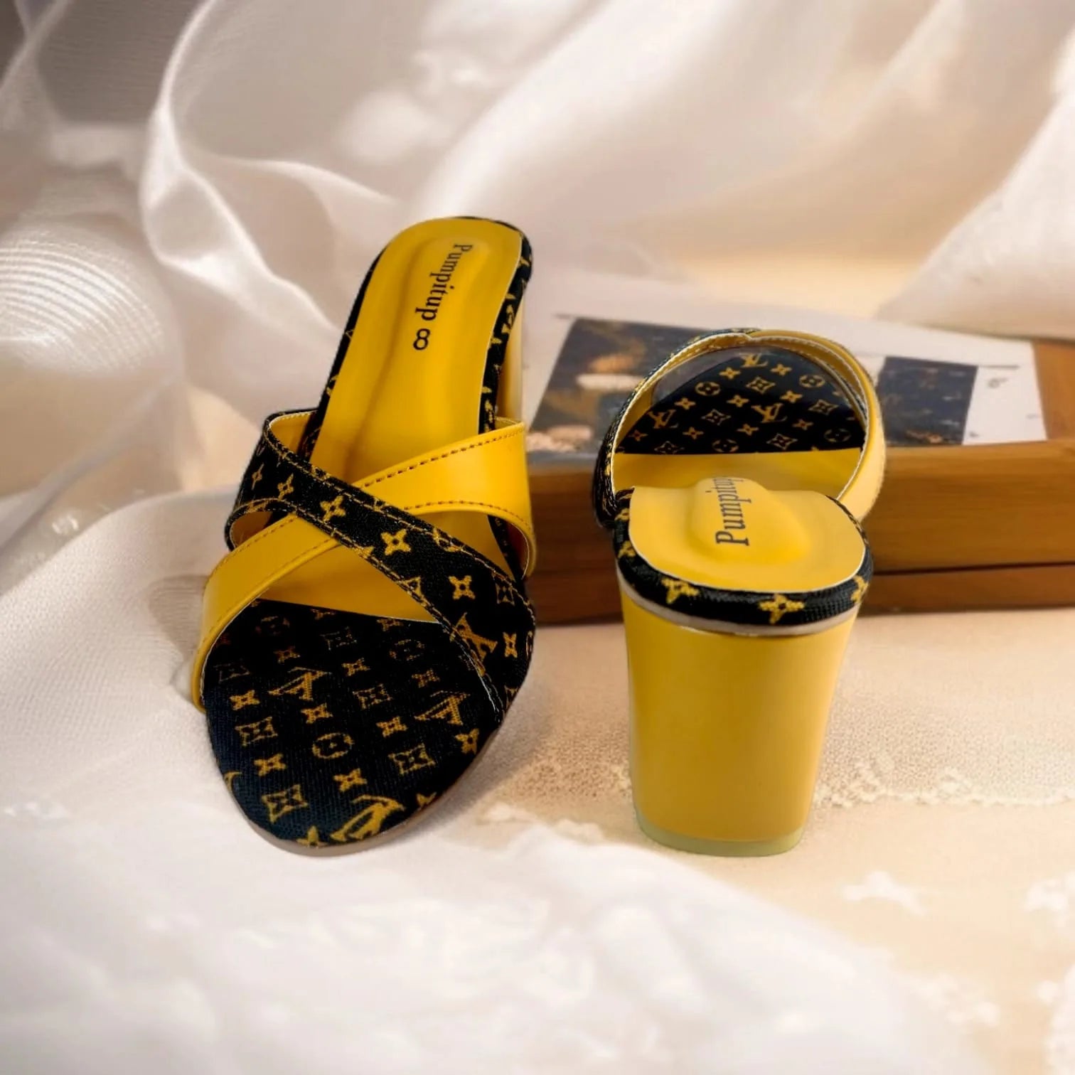Mustard LVX Super Comfy Block Heel Sandal PIU_158