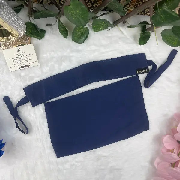 Navy Blue Saudi Niqab HB-29 – Double Georgette Fabric by Hijabiyana By Pumpitup.pk