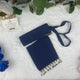Navy Blue Saudi Niqab With Beads (HB-30)