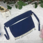 Navy Blue Saudi Niqab With Beads HB-30 – Double Georgette Fabric by Hijabiyana By Pumpitup.pk