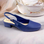Navy Sleek Solace Slingback Block Heel PIU_211