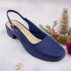 Navy Sleek Solace Slingback Block Heel PIU_211