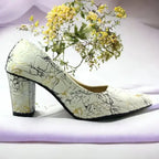 OFF White Chunky Block Heel Pump PIU_138 Amarah rexine ladies shoes PumpItUp.pk