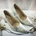 OFF White Chunky Block Heel Pump PIU_138 Amarah rexine ladies shoes PumpItUp.pk