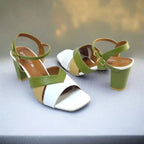 Olive Charm Block Heels Sandal PIU_193