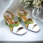 Olive Charm Block Heels Sandal PIU_193