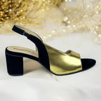 Opulence Gold-Dipped Slingback PIU_268 PIU_268 sweet & french gold rexine ladies shoes PumpItUp.pk