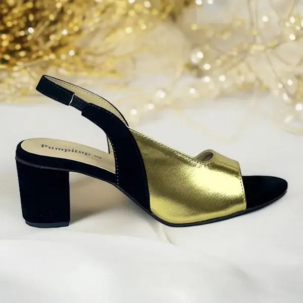 Opulence Gold-Dipped Slingback PIU_268 PIU_268 sweet & french gold rexine ladies shoes PumpItUp.pk