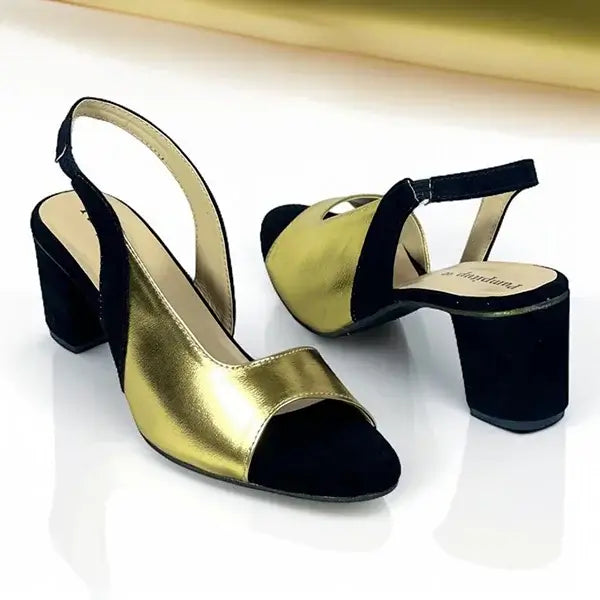 Opulence Gold-Dipped Slingback PIU_268 PIU_268 sweet & french gold rexine ladies shoes PumpItUp.pk