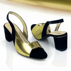 Opulence Gold-Dipped Slingback PIU_268 PIU_268 sweet & french gold rexine ladies shoes PumpItUp.pk