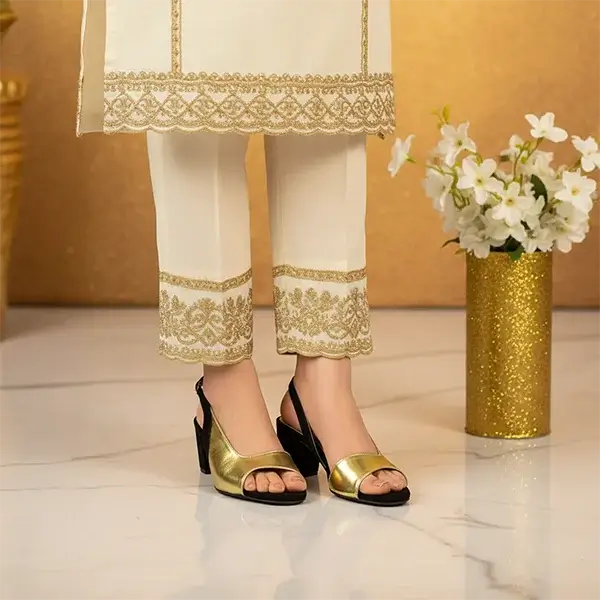 Opulence Gold-Dipped Slingback PIU_268 PIU_268 sweet & french gold rexine ladies shoes PumpItUp.pk