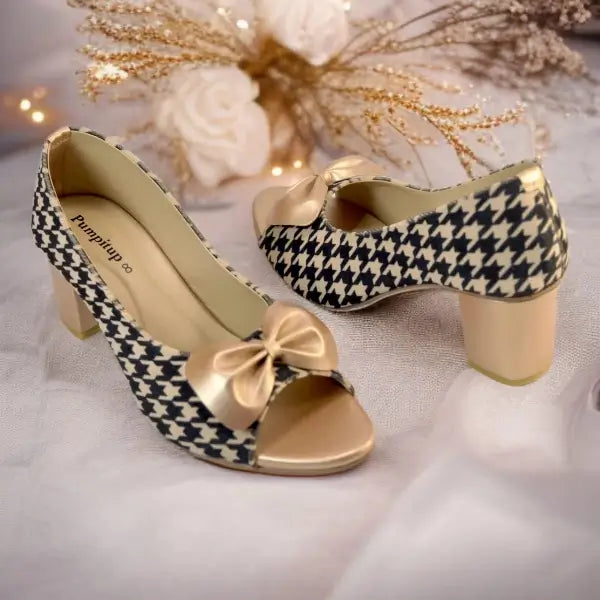 Peach Royale Peep Toe Block Heel PIU_180