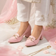 Pink Grace Mode Block Heels PIU_236