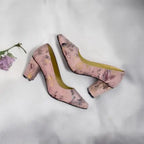 Pink Oleander Block Heel Pump PIU_104 Amarah rexine ladies shoes PumpItUp.pk